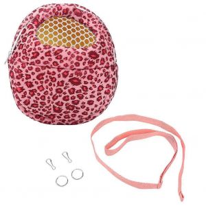 Sac de randonn&eacute;e court en peluche hamster en peluche Ferret Products (rose l&eacute;opard M) - Neuf