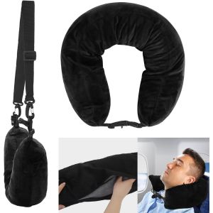 KALANKA-Coussin de Voyage Coussin de Voyage en Peluche Coussin de Nuque Rembourr&eacute; pour Voyage Multifonctionnel Coussin Voyage Avion Oreiller de Voyage (sans Remplissage) - Neuf