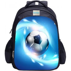 Sac à dos de football pour garçons,sac à dos imprimé football,sac d'école cool[T570] - Neuf