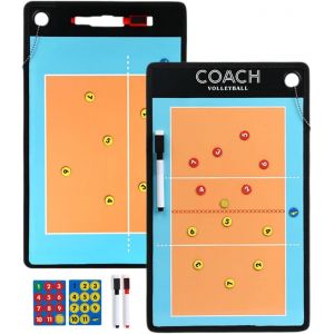 Acdsgd-Tableau Tactique Volleyball, Plaquette Entraineur Volleyball, Plaquette Volleyball Coach Avec Stylo Aimants, Tableau Coach Volleyball Magn&eacute;tique Entra&icirc;neur Board - Neuf