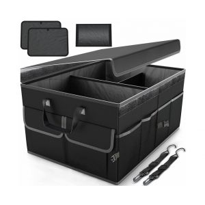 Sac de rangement noir durable pour valises - Organiseur polyvalent avec panneaux renforcés et poignées de transport faciles pour la maison et les voyages - Neuf