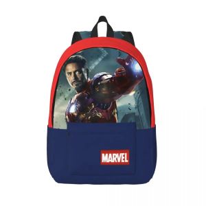 Sac à dos à bandoulière robuste Iron Man Marvel Animation Iron Man Nouveau sac à dos préscolaire Lycée - Neuf