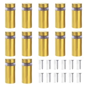CHECARZHN--NO1-20Pcs Vis D'Écartement, Vis Publicitaires, Entreto s En Verre, Clous Publicitaires, Muraux Entreto s, Acier Inoxydable Publicité Vis, Montage Panneau Support Acrylique (12X25Mm) - Neuf