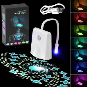 Lumières De Toilettes À L'intérieur, Rechargeable Par Usb, Détecteur De Mouvement, Lumière Led Pour Cuvette De Toilette, Pour Homme, Femme, Papa, Cadeau Pour Homme, Fête Des Pères, Noël - Neuf