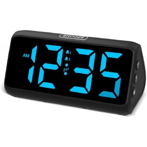 R&eacute;veil Forte pour Les Dormeurs Profonds, r&eacute;veil RGB pour la Chambre, Les Personnes &acirc;g&eacute;es, Enfants, R&eacute;veil Num&eacute;rique Enfichable avec 5 Niveaux de Luminosit&eacute;, 4 Niveaux de Volume (Noir) - Neuf