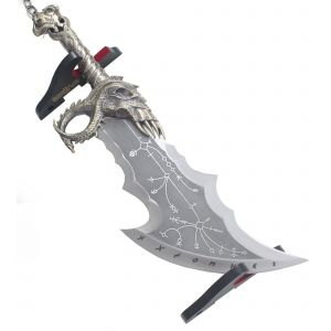 Kratos Lame Du Chaos God Of War Poignard Kratos Dague Couteau Acier + Presentoir En Bois D&eacute;coration - Neuf