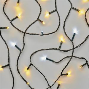 Kalanka-Guirlande Lumineuse Led Blanc Chaud + Clignotant Blanc Froid Pour L'int&eacute;rieur Et L'ext&eacute;rieur, 8 M De Long, Ip44, 80 Led, Fonction Minuterie 6 Heures Et Bloc D'alimentation, Pour F&ecirc;te, No&euml;l, - Neuf