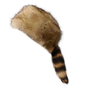 Sijiali Chapeau D'hiver Fausse Fourrure Queue De Raton Laveur Russe Rond Plat Haut Protection D'oreille Épaissi Automne Wint - Neuf