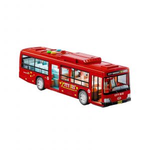 Children's Simulation Bus Toy Large Door Opening Light Vocal Coachs Model City Bus Model Simulation Baby Bus Toy Coachs Boy - Neuf