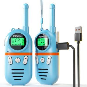 Eryi-Talkie Walkie Enfants Rechargeable, 48 Heures De Temps De Travail, Longue Portée De 3 Kilomètres, Cadeaux D'anniversaire Pour Garçons Filles, Jouets De Plein Air Pour Enfants De 3 À 12 Ans - Neuf