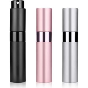 Sansh-3 Pièces Bouteille Vaporisateur De Parfum Rechargeable, Vaporisateur Parfum, 8ml Mini Atomiseur Parfum, Mini Portable Voyage Parfum Atomiseur Bouteille Pour Date, Travail, Vacances - Neuf