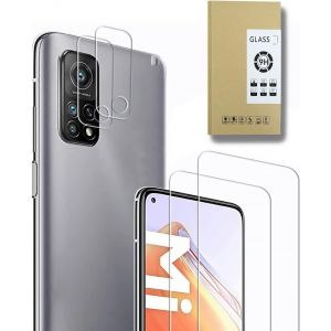 Kal-Protecteur D'écran Compatible Avec Xiaomi Mi 10t Pro 5g/10t(5g) Pièces+ Caméra Arrière Protecteur Piècesverre Trempé 9h Résistant Aux Rayures,Sans Bullestransparente] - Neuf