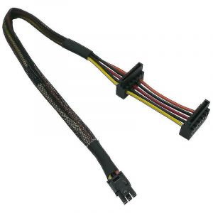 Câble d'alimentation HDD Sata Sata à angle droit 15 broches X2 vers Mini 6 broches Atx Adaptateur pour 3653 3650 Series Comp (haoyi-HYJ - Neuf