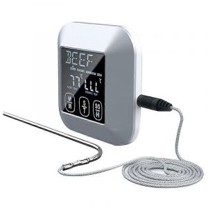 Thermomètre De Cuisine À Écran Tactile Numérique Pour La Viande,La Volaille,Le Poisson,La Longue Sonde Filaire,La Cuisson Dans La Friture - Neuf
