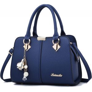 CAUC-El&iquest;&iquest;gant Sac &iquest;&iquest; Main Femme Sacs &iquest;&iquest; bandouli&iquest;&iquest;re Sacs &iquest;&iquest; Dos port&iquest;&iquest; Travers Voyage Sac Cabas Shopper Sacoches Messenger Besace Pochette Impermeable PU Cuir Bleu A - Neuf