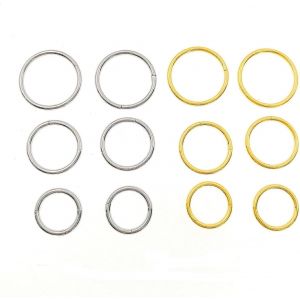 12 Pcs 8mm 10mm 12mm Articul&eacute; Nez Anneaux Ensemble, Cerceau Nez Mince, Anneau Piercing Nez, Boucle D'oreille H&eacute;lice, Anneau Piercing Tragus, Boucle D'oreille Tour, Anneaux Cartilage Oreille - Neuf