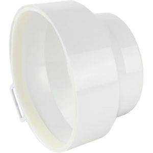 Tube D'a&eacute;ration En Plastique Tube Rond Entr&eacute;e / Sortie D'air R&eacute;ducteur Connecteur &Oslash; 80 100 110 120 125 150 200 Mm Syst&egrave;me De Ventilation Coude Abs Clapet Anti-Retour Bride Pvc, Reduzierverbinder &Oslash; 100/125 Mm, &Oslash; 100 Mm - Neuf