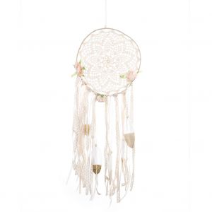 Hjlian Attrape-Reves En Dentelle Et Plumes, Pompons Tisses, Decoration De Maison Et De Voiture - Neuf