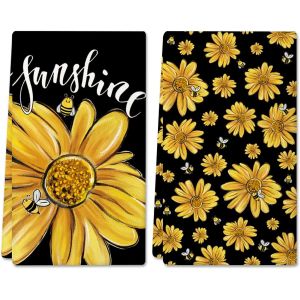 Eryi-Torchon Cuisine Tournesol, 2 Pcs Torchon Vaisselle, Fleur Serviettes De Cuisine, Torchons Cuisine 40×60cm, Pour Cuisine, Maison, Décoration D'été - Neuf