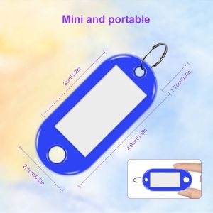 30 Étiquettes porte-Clés en Plastique porte-Clés, 10 Couleurs, Écriture porte-Étiquette pour la Maison, Peut Être Utilisé pour Marquer les Divers Éléments, Par Exemple des Bagages, le Nom de l'Animal - Neuf