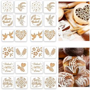 Jexnovashop-Lot De 24 Pochoirs &Agrave; Pain Pour G&acirc;teaux Et D&eacute;coration - Neuf