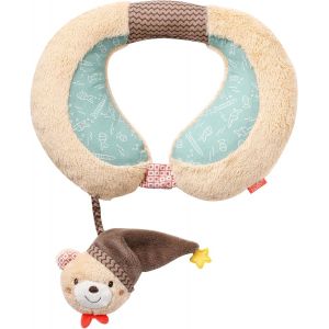 Kalanka-Ours Coussin Pour Le Cou - Appui-T&ecirc;te Ergonomique Avec Un Ourson Hochet - Pour La Voiture, La Poussette & Le Si&egrave;ge D'enfant - Pour B&eacute;b&eacute;s & Jeunes Enfants &Agrave; Partir De 6+ Mois - Neuf