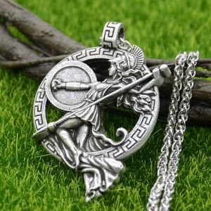 Nostalgie Déesse Grecque Mythologie Romaine Déesse Guerrière Minerve Athéna Pendentif Gothique Collier Pour Femmes Bijoux Accessoires - Neuf