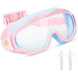 Letnerny-Lunettes De Natation Pour Enfants De 3 À 15 Ans, Anti-Buée, Étanches, Masque De Plongée Panoramique À 180°, Anti-Fuite, Masque De Plongée Pour Garçons Et Filles - Neuf