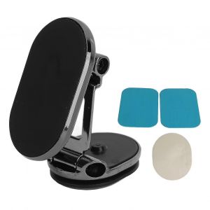 Support De Téléphone Magnétique Pour Voiture Support Magnétique 360 Rotation Support De Téléphone Universel De Tableau De Bord Pour Véhicule Noir - Neuf