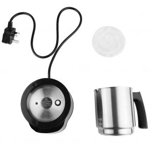 HJLIAN Mousseur a lait electrique antiadhesif, chauffe-lait chaud ou froid (prise britannique) - Neuf