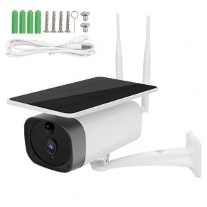 Camera WiFi 1080P 5W IP65, panneau solaire, IRCUT, vision nocturne, detection de mouvement, securite CCTV - Neuf
