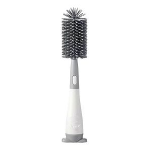 Ensemble De Brosses À Biberon En Silicone Pingouin Gris - Neuf