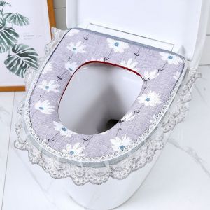 abattant de toilette étanche (dentelle grise), universel - Neuf