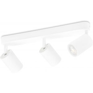 Plafonnier Led Gu10 3 Spots Orientables Spot Plafond Gu10 Applique Plafond Interieur Pivotants Applique Murale Led Blanc,Livré Sans Ampoules - Neuf