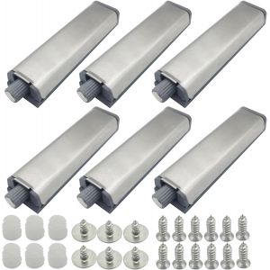 6 Pi&egrave;ces Push to Open Aimant Porte PlacardPush Open poussoir Placard Fermeture Magn&eacute;tiques pour Armoire systeme Tampon Charni&egrave;re Loquet FermeturesM&eacute;tal Loquet Magnetique - Neuf