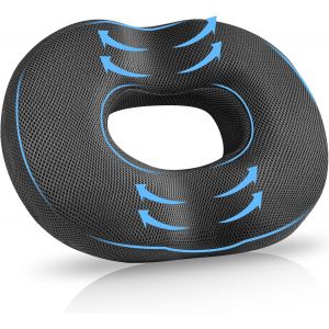 SUBZONAL-Donut Cushion Orthopedic Ring Memory Foam, Coussin de Si&egrave;ge pour H&eacute;morro&iuml;des, Coussin Coccyx Ergonomique, pour Grossesse, Postnatale, pour Fauteuil Roulant Si&egrave;ge de Voiture Bureau Ext&eacute;rieur - Neuf