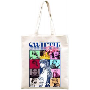 KYAOAYO-Tote Bag Personnalisé Chanteurs En Toile, T-S Cabas Fourre-Tout Pour Femmes Et Filles, Transport Réutilisable Pour L'École, Voyages, Travail, Cadeaux D'Anniversaire Et Noël Pour Fans - Neuf