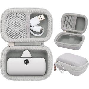 JGD-Housse Protection Compatible avec iWALK/Veger/Charmast 4800/4500/3350mAh 5000mAh Mini Batterie Externe Chargeur Power Bank(Blanc,Housse Only) - Neuf