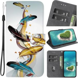 Kal-Étui Pour Samsung Galaxy A54 5g,Coque Housse En Cuir À Clapet Motifs Peinture Animaux Ou Fleurs Ou Papillons Antichoc Bourse Poche Pour Samsung Galaxy A54 5g,Coloré -1 - Neuf