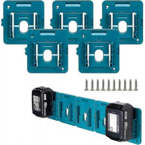 Lot de 5 supports de batterie pour Makita 18 V, compatibles avec BL1860, BL1850, BL1840, BL1830 (avec 10 vis) - Neuf