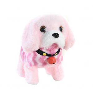 Jouet interactif &eacute;lectronique ISKAEN, lapin en peluche, chien qui court et se tortille, jouet en peluche parlant, jouet rampant, cadeau pour filles et gar&ccedil;ons de 36 ans, rose - Neuf