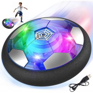 ERYI-Ballon De Foot Enfant, Air Power Football Jouet Garçon 3 4 5 6 7 8 9 Ans Ballon Aeroglisseur Rechargeable Avec Lumière Led Hover Soccer Cadeau Anniversaire Noël Aire De Jeu Intérieur Extérieur - Neuf