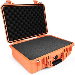 SUBZONAL-1500 valise &eacute;tanche pour cam&eacute;ra , conforme &agrave; la norme IP67, capacit&eacute; de 19L, fabriqu&eacute;e en Allemagne, avec insert en mousse personnalisable, couleur: orange - Neuf