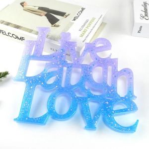 Moule En Silicone Mots Anglais Lettre Moule Mot Bricolage Signe Fournitures Artisanales Pour Table D&eacute;coration De La Maison Nouveau - Neuf