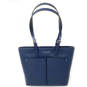 Michael Kors Sac &agrave; main Jet Set Travel Double Pocket Sac &agrave; bandouli&egrave;re Sac &agrave; main Marine - Taille Moyenne - Neuf