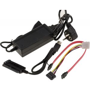 Convertisseur Usb Pour Disque Dur Ide Ou Sata 2.5 3.5 5.25 Avec Alimentation Fournie - Neuf