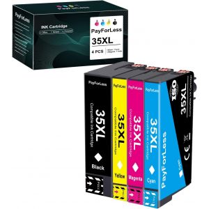 35Xl Cartouches Encre Pour Epson 35 35Xl Pour Epson Workforce Pro Wf-4725Dwf 4730Dtwf 4725Dwf Wf-4730Dtwf Wf4740 4740Dtwf 4720Dwf Wf-4740Dtwf Wf4730 Wf4725 Wf4720 Wf-4720Dwf (4 Pac[ENC943920] - Neuf