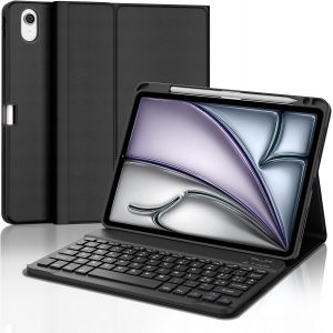 &Eacute;tui Avec Clavier Pour Ipad Air 11"" (M3) 2025/Air 11"" (M2) 2024, Air 6th/5th/4th Gen, Italien Qwerty Clavier Bluetooth Amovible Pour Ipad Pro 11"" (4th/3rd/2nd/1st Gen), Noir - Neuf