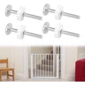 Filet&eacute;es De Broche Tiges Pression,Tiges Filet&eacute;es M10 Pour Barri&egrave;res,Barri&egrave;re S&eacute;curit&eacute; Enfant M10 Tige Filet&eacute;e,Pour Barri&egrave;re B&eacute;b&eacute; Ou Animal De Compagnie Stair Gate,4 Pi&egrave;ces - Neuf
