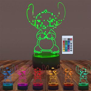 Veilleuse 3d Pour Enfants, Lampe 3d Manga Veilleuse À Led, 16 Couleurs Changement Led Illusion Lampe Et Art Déco Lampe, Pour Garçon Fille Chambre Décorer Cadeau D'anniversaire Noël - Neuf